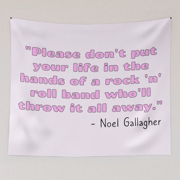 Item preview, Don't Look Back in Anger Song Quote [Pink Variant] designed and sold by HeyFellowKids.