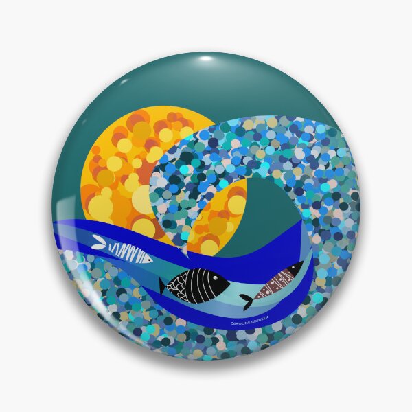 Item preview, Mosaic ocean scene for wild open water swimmers, deep sea divers.  Caroline Laursen Original designed and sold by Caroline Laursen.