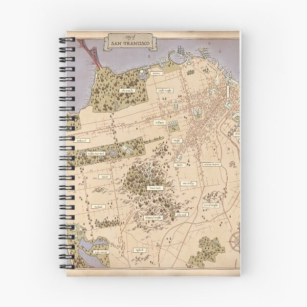 Item preview, San Francisco Fantasy Map designed and sold by Tami Wicinas.