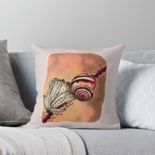 Item preview, Red snail and flower designed and sold by KnowingWonder.