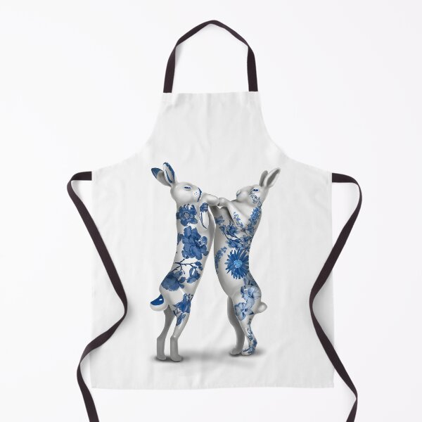 Item preview, Rabbits Roughhouse (Chinoiserie Porcelain Rabbit) designed and sold by fuzzytooth.