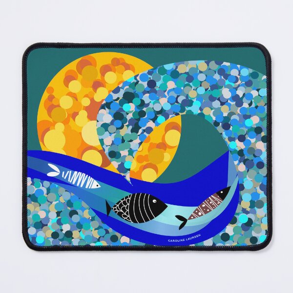 Item preview, Mosaic ocean scene for wild open water swimmers, deep sea divers. Caroline Laursen Original designed and sold by Caroline Laursen.