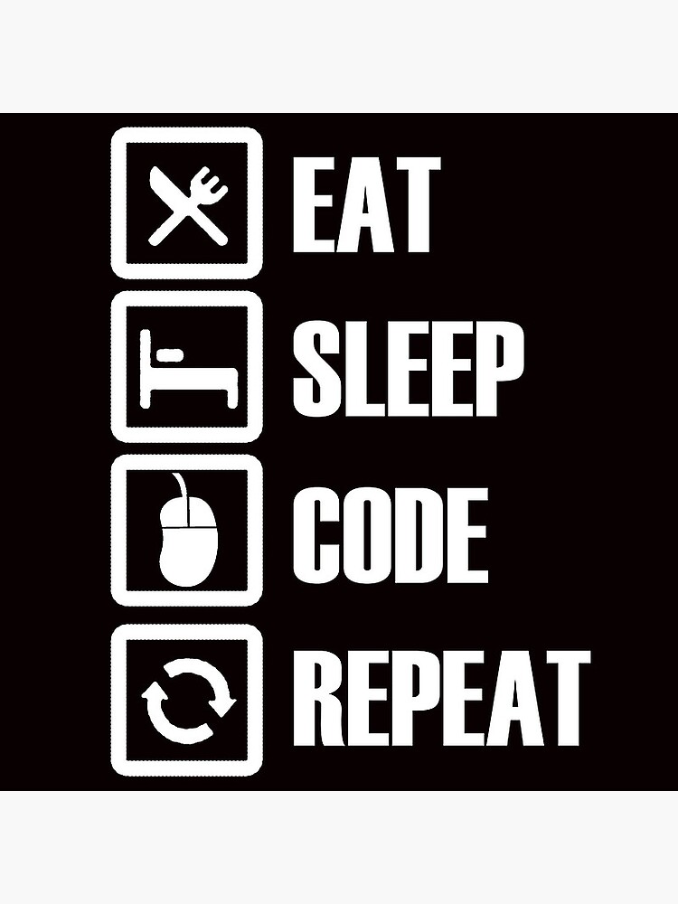 "Eat-Sleep-Code-Repeat" Sticker by AmazingCreator | Redbubble