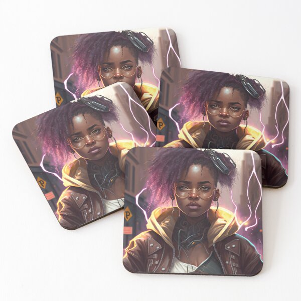 Item preview, Black woman Art drawing designed and sold by Feez Designs.
