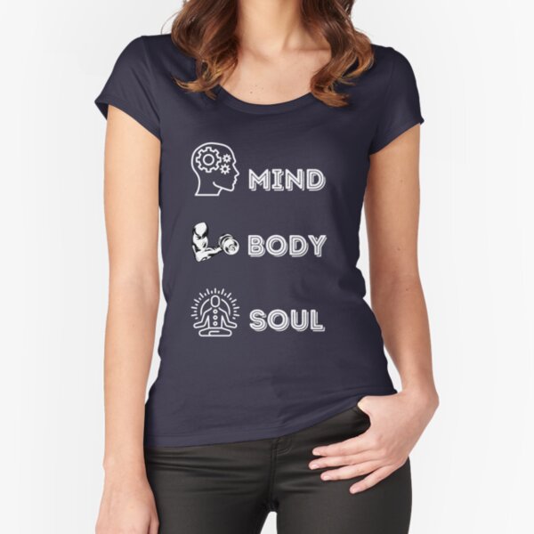 Mind Body Soul Yoga - T-shirt Design Template 2676 - Designious