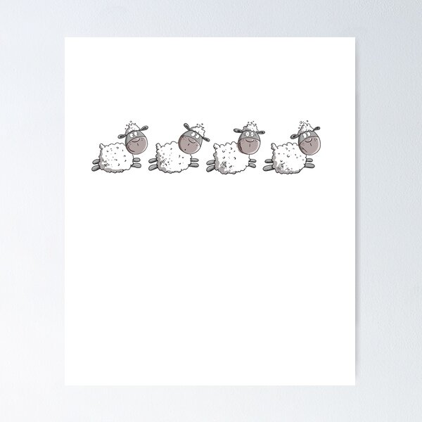 Item preview, Funny Running Sheep Herd designed and sold by modartis.