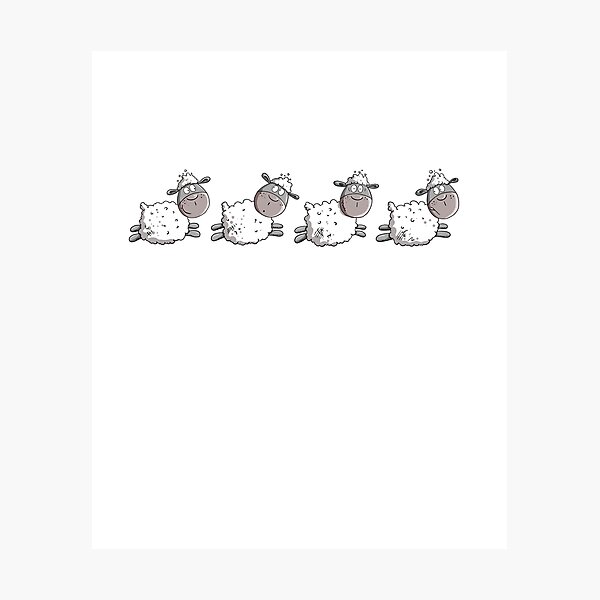 Item preview, Funny Running Sheep Herd designed and sold by modartis.
