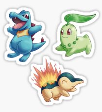 Pokemon Gen II Starter Sticket Set Sticker