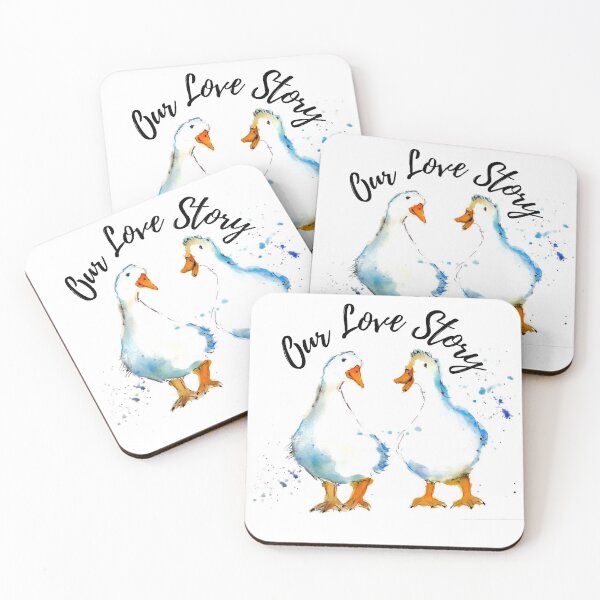 Item preview, Lovely Ducks, Our Love Story, Ideal Valentine Present designed and sold by GinaModernArt.