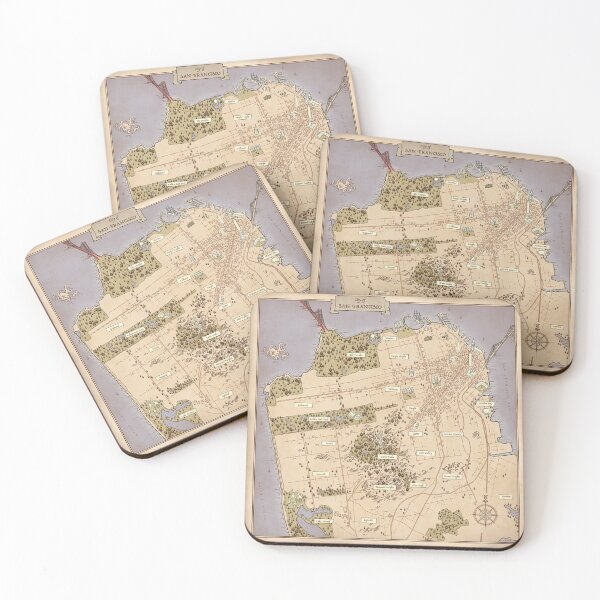 Item preview, San Francisco Fantasy Map designed and sold by Tami Wicinas.