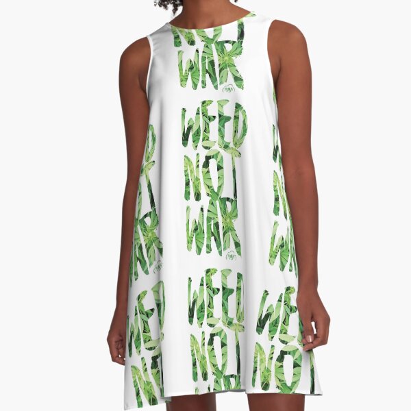 Weed Not War A-Line Dress