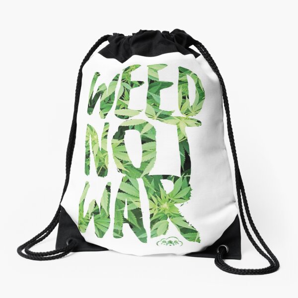 Weed Not War Drawstring Bag