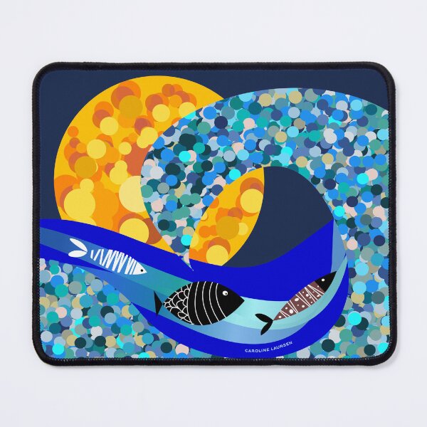 Item preview, Mosaic ocean scene for wild open water swimmers, deep sea divers. Caroline Laursen Original designed and sold by Caroline Laursen.