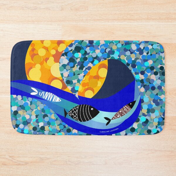 Item preview, Mosaic ocean scene for wild open water swimmers, deep sea divers.  Caroline Laursen Original designed and sold by Caroline Laursen.