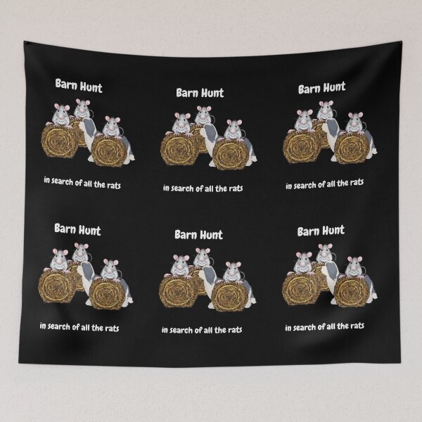 Item preview,  Funny Barn Hunt - in search of all the rats with a Bearded Collie designed and sold by Just4doglovers.