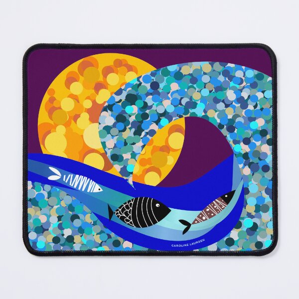 Item preview, Mosaic ocean scene for wild open water swimmers, deep sea divers. Caroline Laursen Original designed and sold by Caroline Laursen.