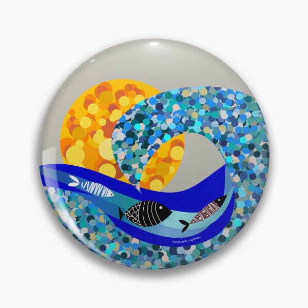 Item preview, Mosaic ocean scene for wild open water swimmers, deep sea divers.  Caroline Laursen Original designed and sold by Caroline Laursen.