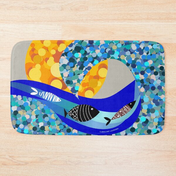 Item preview, Mosaic ocean scene for wild open water swimmers, deep sea divers.  Caroline Laursen Original designed and sold by Caroline Laursen.