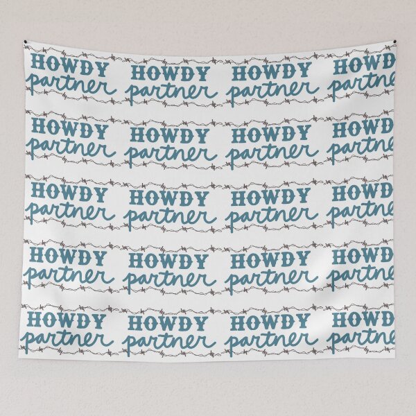 Item preview, “Howdy Partner” Western Barbed Wire  designed and sold by HappilyEnzo.