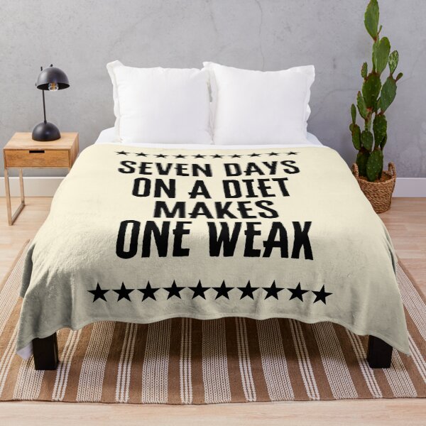 Item preview, Seven Days On A Diet Makes One Weak - Funny Puns designed and sold by FunnyFactDesign.
