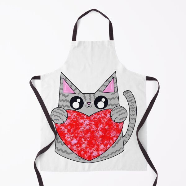 Item preview, Zippers The Gray Cat With Valentines Heart designed and sold by missmann.