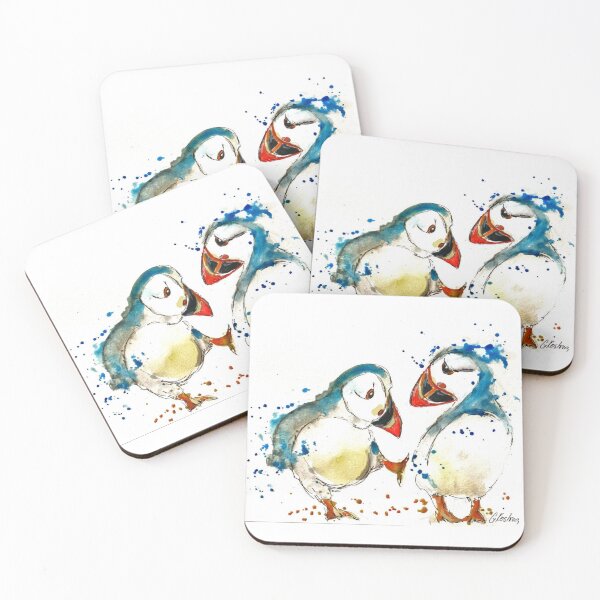 Item preview, Cute Puffins, Fun Valentine Present designed and sold by GinaModernArt.