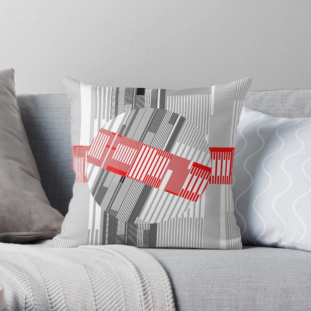 GLITCH GLOBAL XI PART1 - URBAN NATURE SERIES Throw Pillow