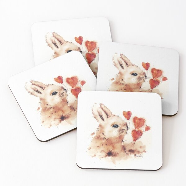 Item preview, Cute Bunny with Hearts, Valentine Cute Present, Phone CaseT-Shirt Present designed and sold by GinaModernArt.