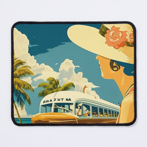 Item preview,  Bahamas Woman Vintage Travel Art Poster designed and sold by OldTravelArt.