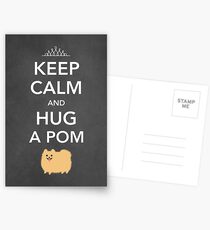 Keep Calm and Hug a Pom - Tan Pomeranian Postcards