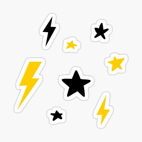 Item preview, Back and Yellow Stars and Lightning designed and sold by s-hammie.