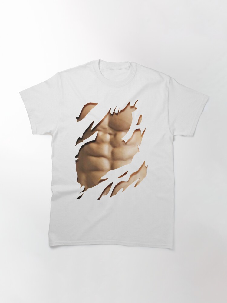 Poland Flag Ripped Muscles, six pack, chest' Men's T-Shirt