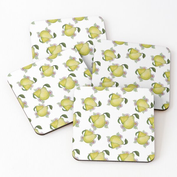 Item preview, Watercolor Pear Illustratio white Pattern designed and sold by Artbyduque.