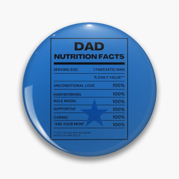 Item preview, DAD nutrition Facts sheet design minimalist designed and sold by Victornewyork.