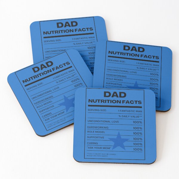 Item preview, DAD nutrition Facts sheet design minimalist  designed and sold by Victornewyork.