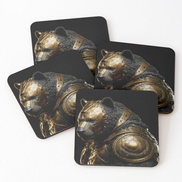 Item preview, Golden armored black bear designed and sold by bearden-designs.