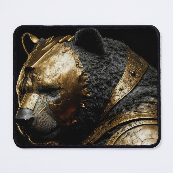 Item preview, Golden armored black bear designed and sold by bearden-designs.