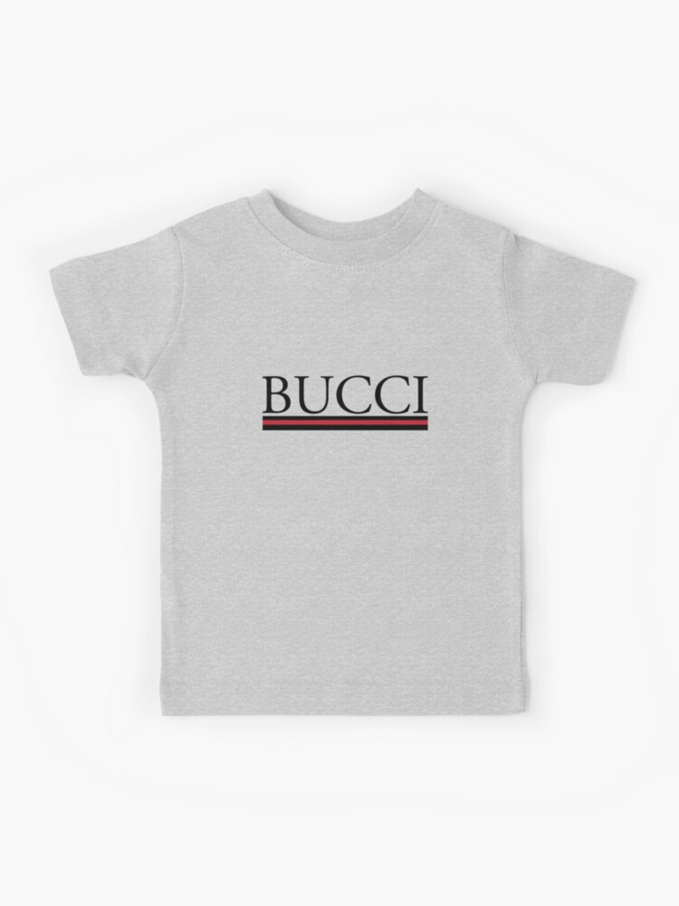 bucci fake gucci11 Kids T-Shirt for Sale by TeeNinjal