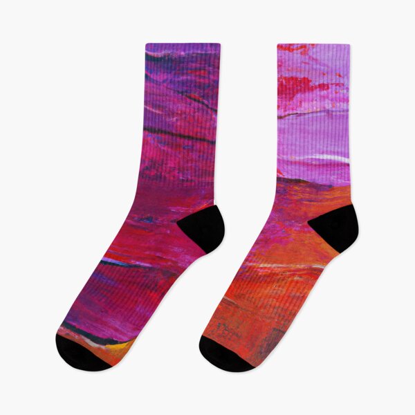 Item preview, Abstract Sunset - Colorfield art - Orange, red and purple designed and sold by Inomaly Art.