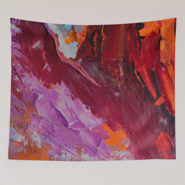 Item preview, Abstract Oil Painting - Purple, Red and Burgundy designed and sold by Inomaly Art.
