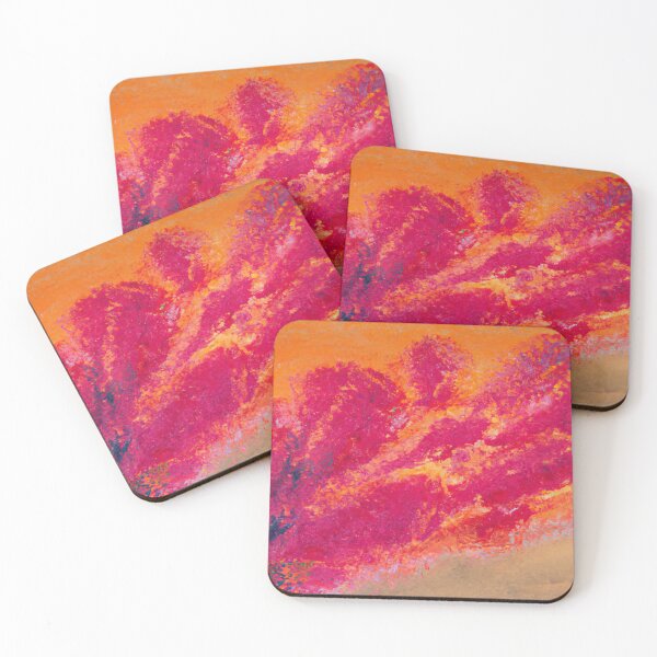 Item preview, Abstract art - Color Field - Rich watercolour in Pink and Orange designed and sold by Inomaly Art.