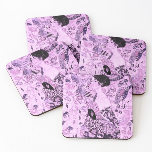 Item preview, Lady with Fan (Pink Version) - Gustav Klimt designed and sold by SimpleJoyStyle.