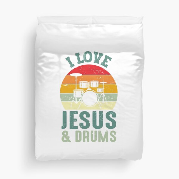 Item preview, I Love Jesus And Drums Vintage designed and sold by LionRoxTee.