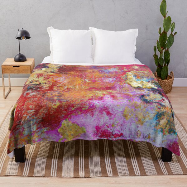 Item preview, Abstract Painting in Pink, Red, Purple and Gold designed and sold by Inomaly Art.