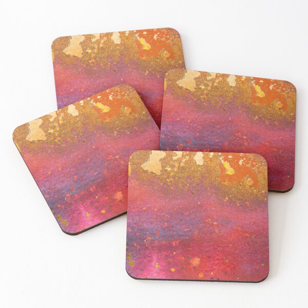 Item preview, Abstract art - Color Field - Rich Red, Pink, Purple and Gold designed and sold by Inomaly Art.