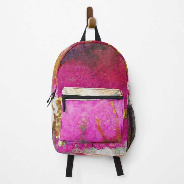 Item preview, Abstract art - Color Field - Rich pink watercolour with gold ink blots designed and sold by Inomaly Art.