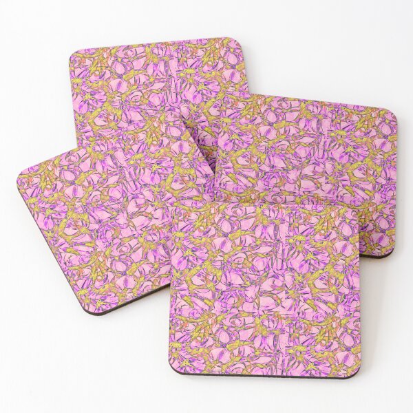 Item preview, Curls and Tangles Abstract Pattern Pink Purple Yellow designed and sold by Karen Simon.