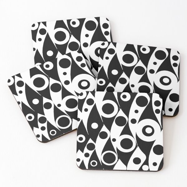 Item preview, DOTS ON PARACHUTE 2 BLACK WHITE ABSTRACT designed and sold by EllieMonroe.
