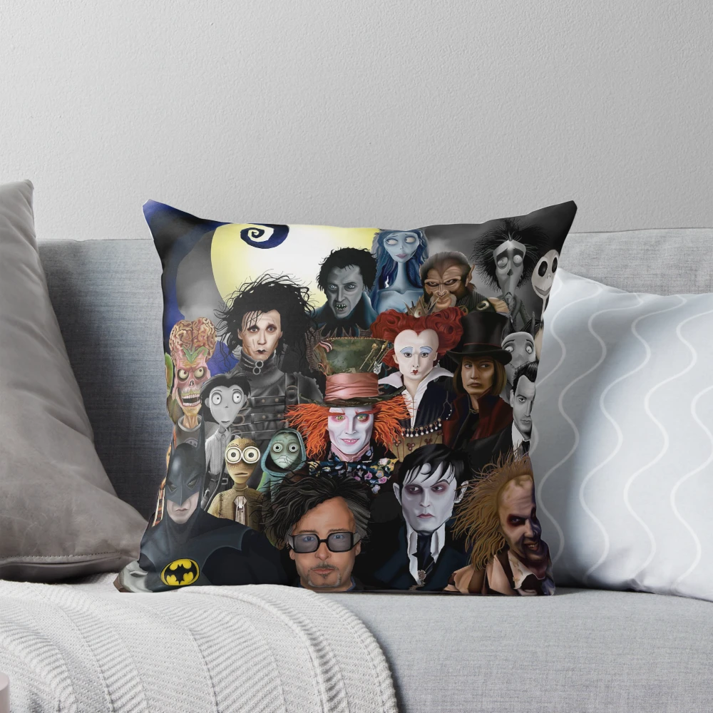 BURTON バートン【PILLOW】黒 チルクッション Tim Burton Classics