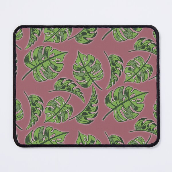 Item preview, Monstera pink pattern designed and sold by kitschnklutter.